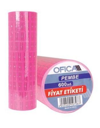 Ofica Fiyat Makinası Etiketi 600lük Pembe FB 27 (10lu Paket)