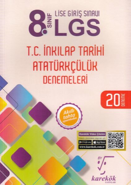 Karekök 8. Sınıf LGS T.C. İnkılap Tarihi Atatürkçülük Denemeleri 20 Deneme