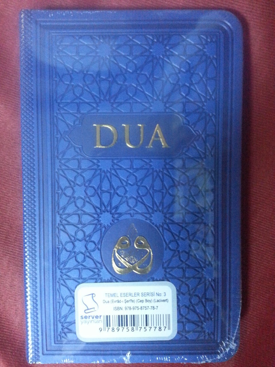 DUA (Evrâd-ı Şerîfe) - Cep Boy - Arapça+Türkçe - Mavi