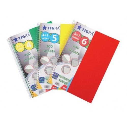 Plastik Kapak A4 Spiralli 7+3 Ayraçlı Defter 300 Yaprak
