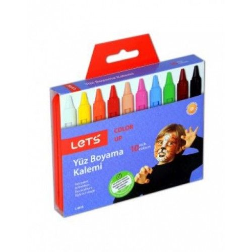 Lets L-6810 Sürgülü Yüz Boyama Kalemi 10 Renk