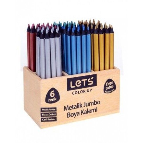 Lets 6 Renk Metalik Boya Kalemi 6 Adet