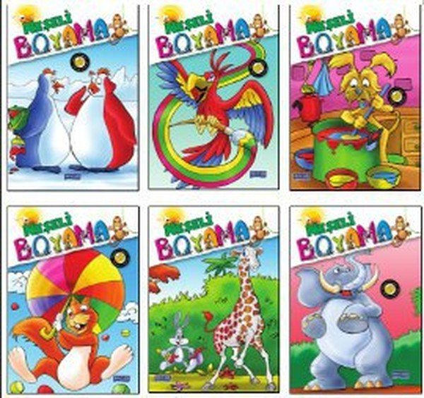 Neşeli Boyama Serisi (6 Kitap)