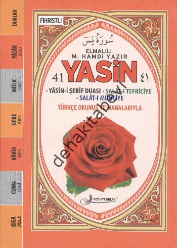 41 Yasin Türkçe Okunuşlu Mealli (Cep Boy ciltli -Kod:f041)
