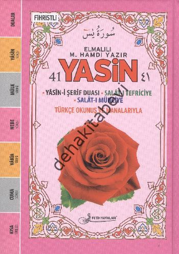 41 Yasin Türkçe Okunuşlu Mealli (Çanta Boy ciltli -Kod:f042), Fetih Yayınları