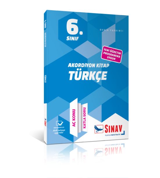 Sınav Yayınları 6.Sınıf Türkçe Akordiyon Kitap (Aç Konu Katla Soru)