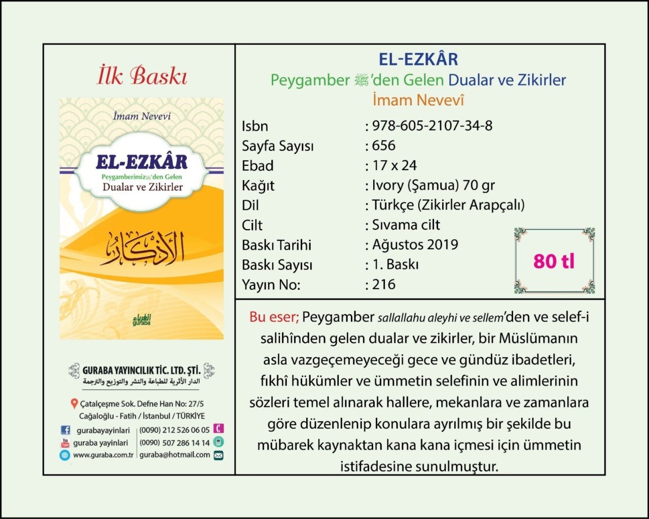 El Ezkar Hz. Peygamber'den Gelen Dualar ve Zikirler