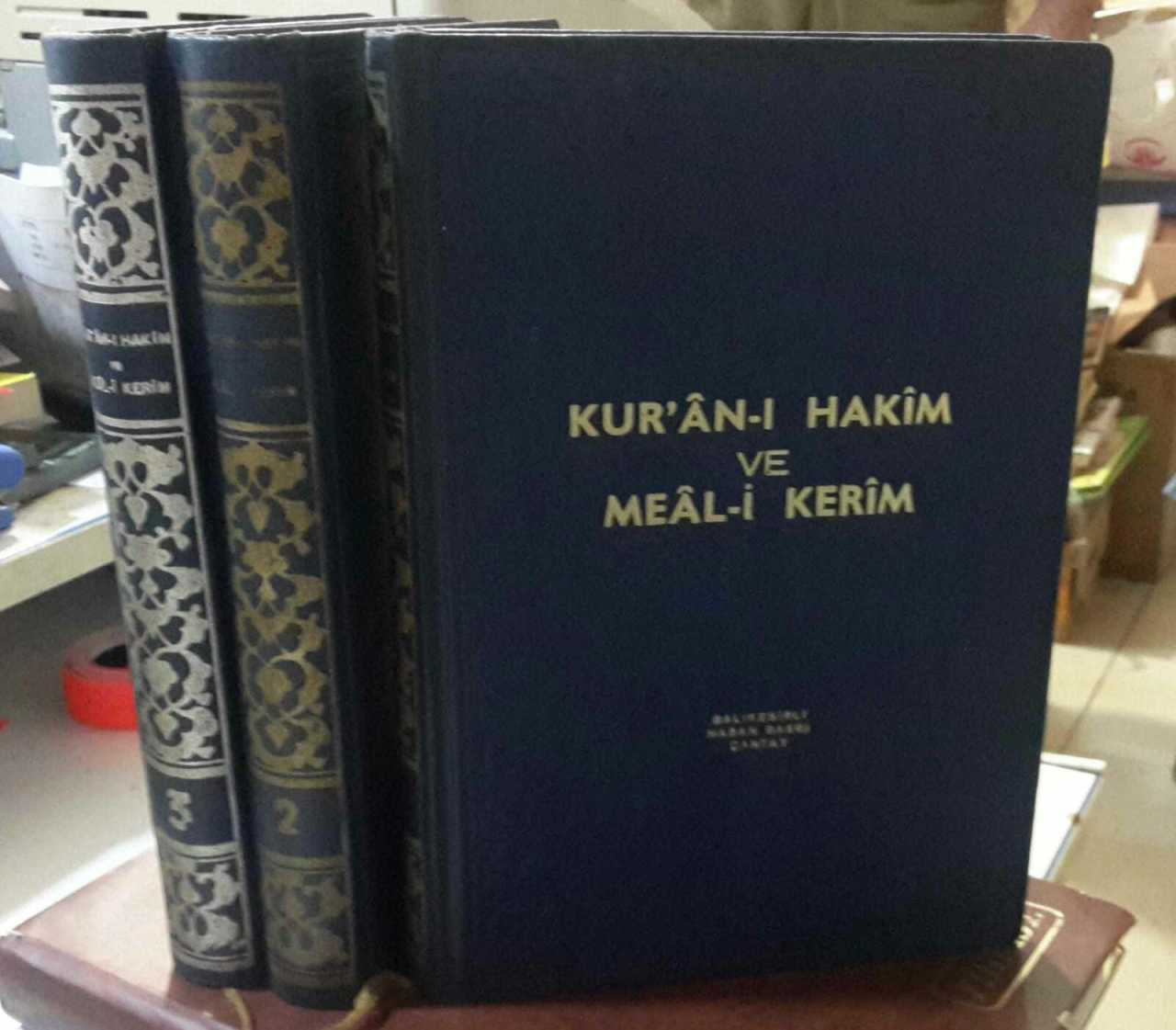 2. el, Kuran-ı Hakim ve Meali Kerim, Hasan Basri Çantay İmzalı, 1969 Baskı