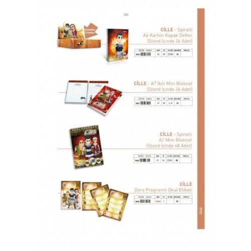 CİLLE SİPİRALLİ A6 KARTON KAPAK DEFTER