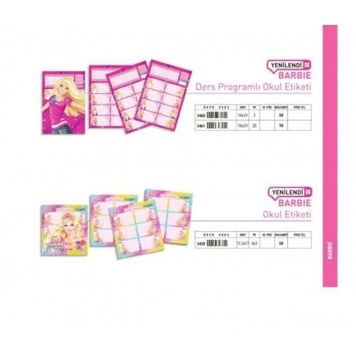 BARBIE DERS PROGRAMLI 1 YP. OKUL ETİKETİ