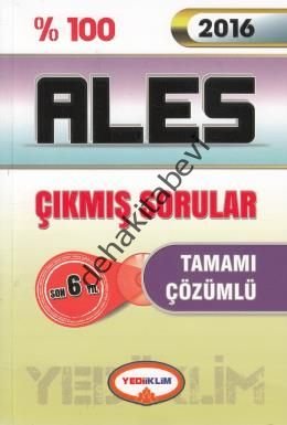 2016 ALES Tamamı Çözümlü Çıkmış Sorular (Son 6 Yıl)
