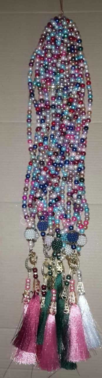 99'luk İnci Tesbih (6 mm) toptan 10 adet-gökkuşağı