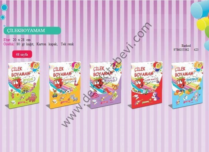 Çilek Boyama (5 Kitap Takım), Gönül Yayıncılık