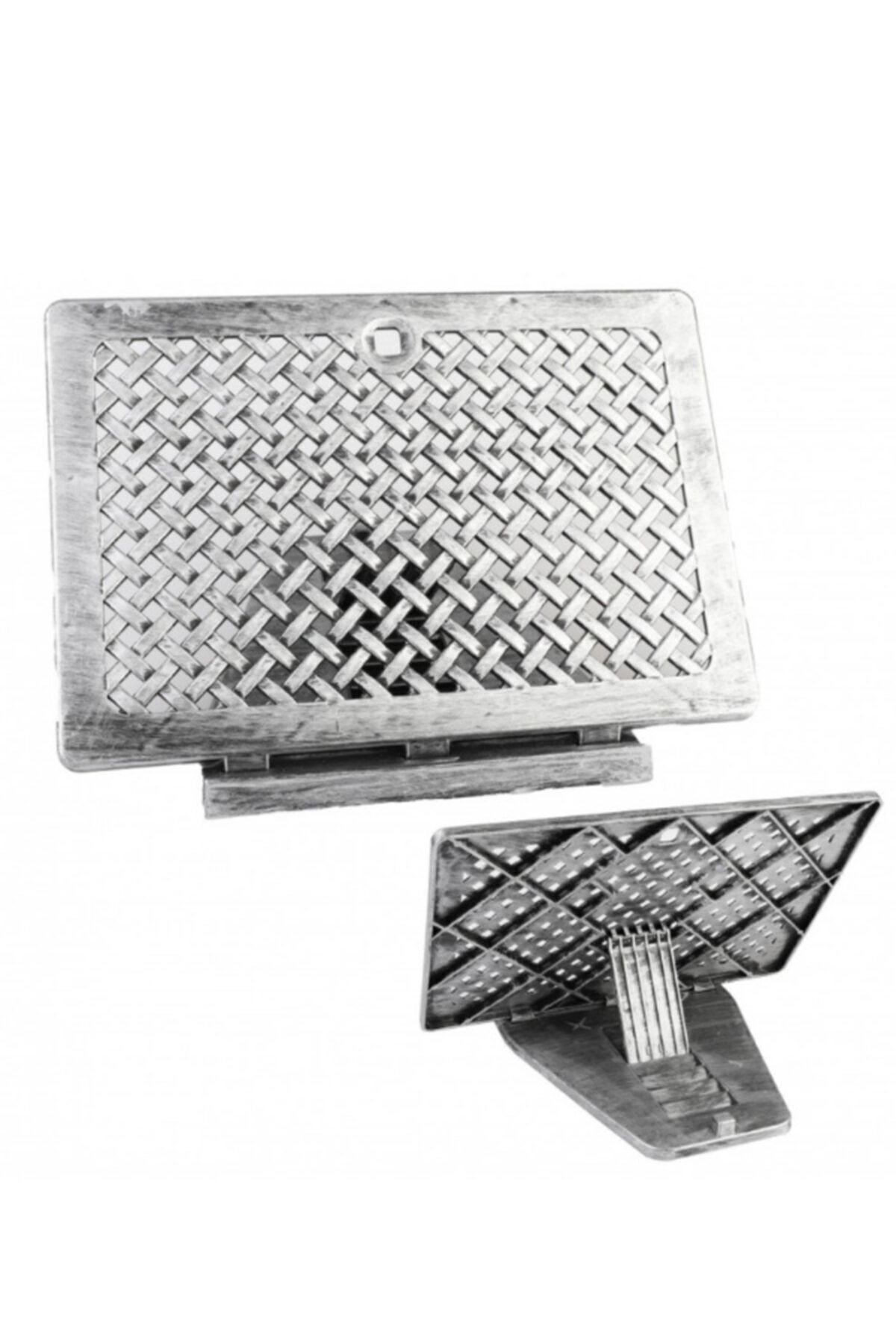 Masaüstü Gümüş Rengi Plastik Rahle - Ayarlanabilir Masa Üstü Kitap Okuma Aparatı