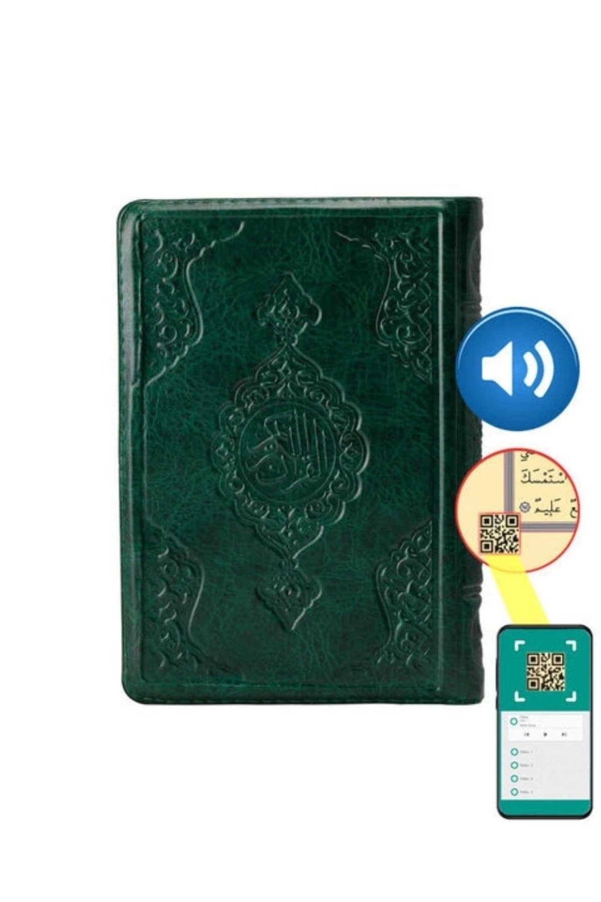 Çanta Boy, Yeşil Renk, Ahmet Hüsrev Hattı, Fermuarlı, Kuran'ı Kerim