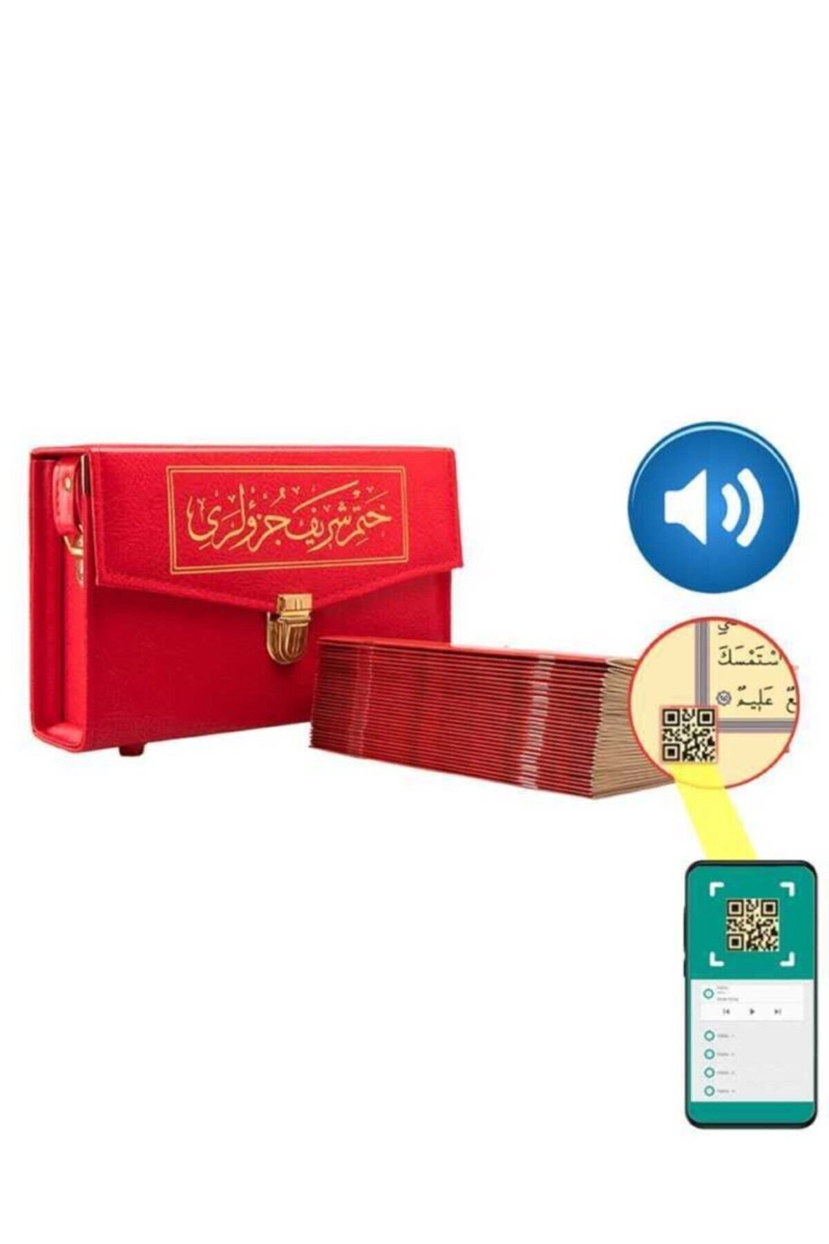 Cami Boy 30 Cüz Kur'an-ı Kerim (çantalı, Karton Kapak, Kırmızı)