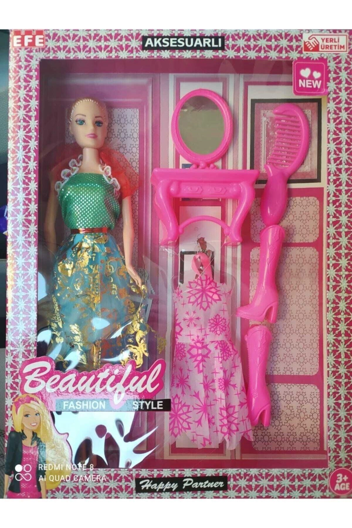 Yedek Kıyafetli & Aksesuarlı Oyuncak Model Bebek Dilara 30 Cm