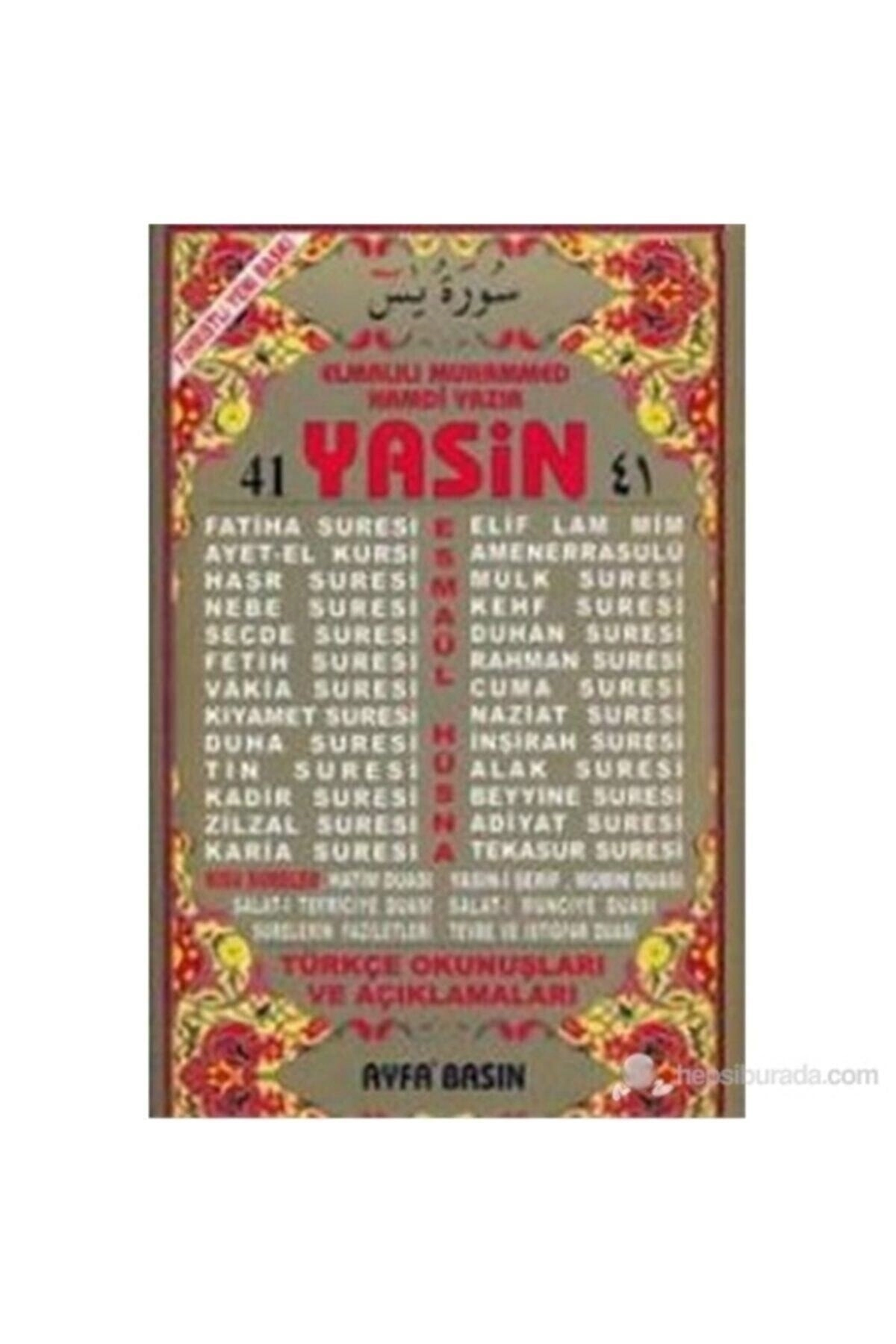 41 Yasin Fihristli Rahle Boy - Türkçe Okunuşlu