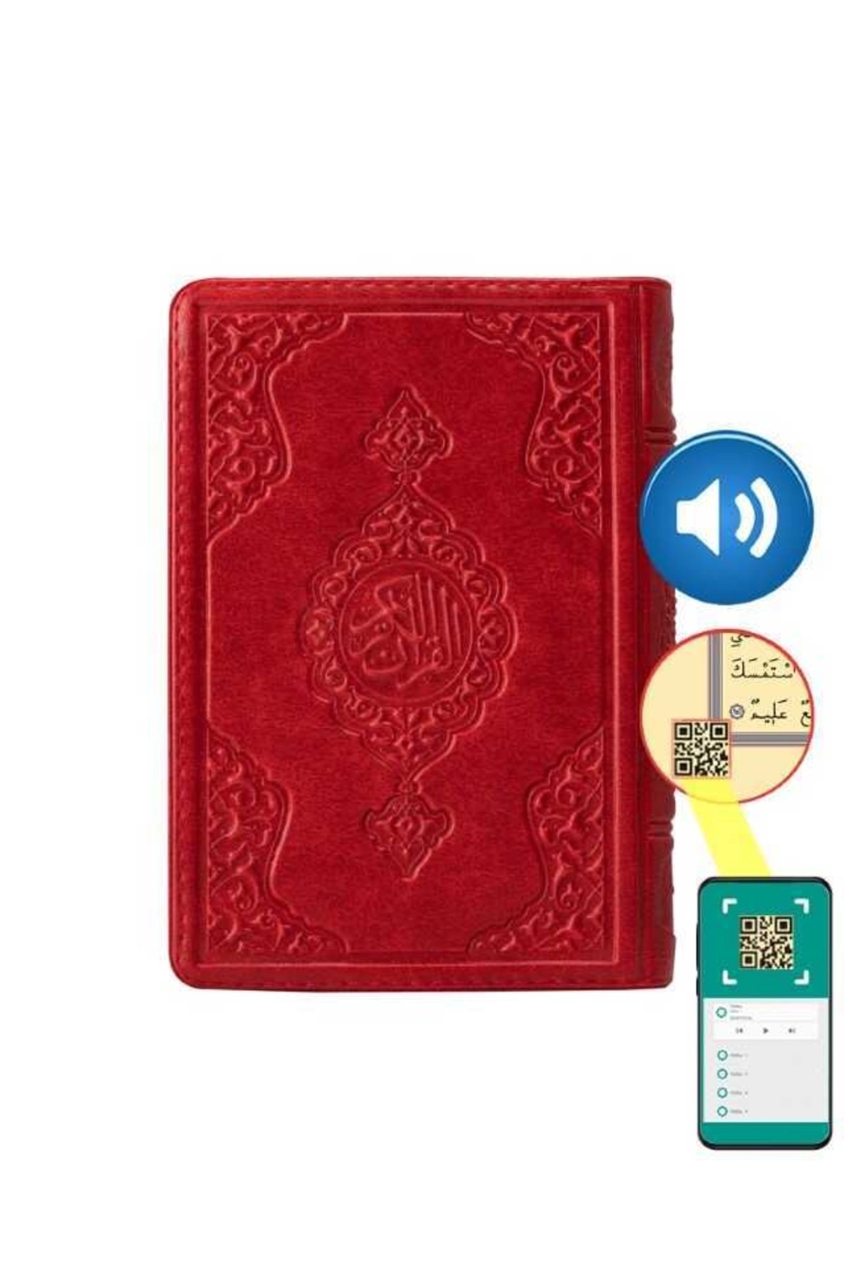 Kırmızı Kılıflı Mühürlü Çanta Boy Kur'an-ı Kerim