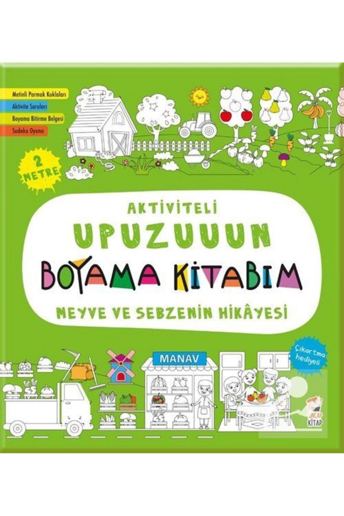 Aktiviteli Upuzuuun Boyama Kitabım / Meyve ve Sebzenin Hikayesi