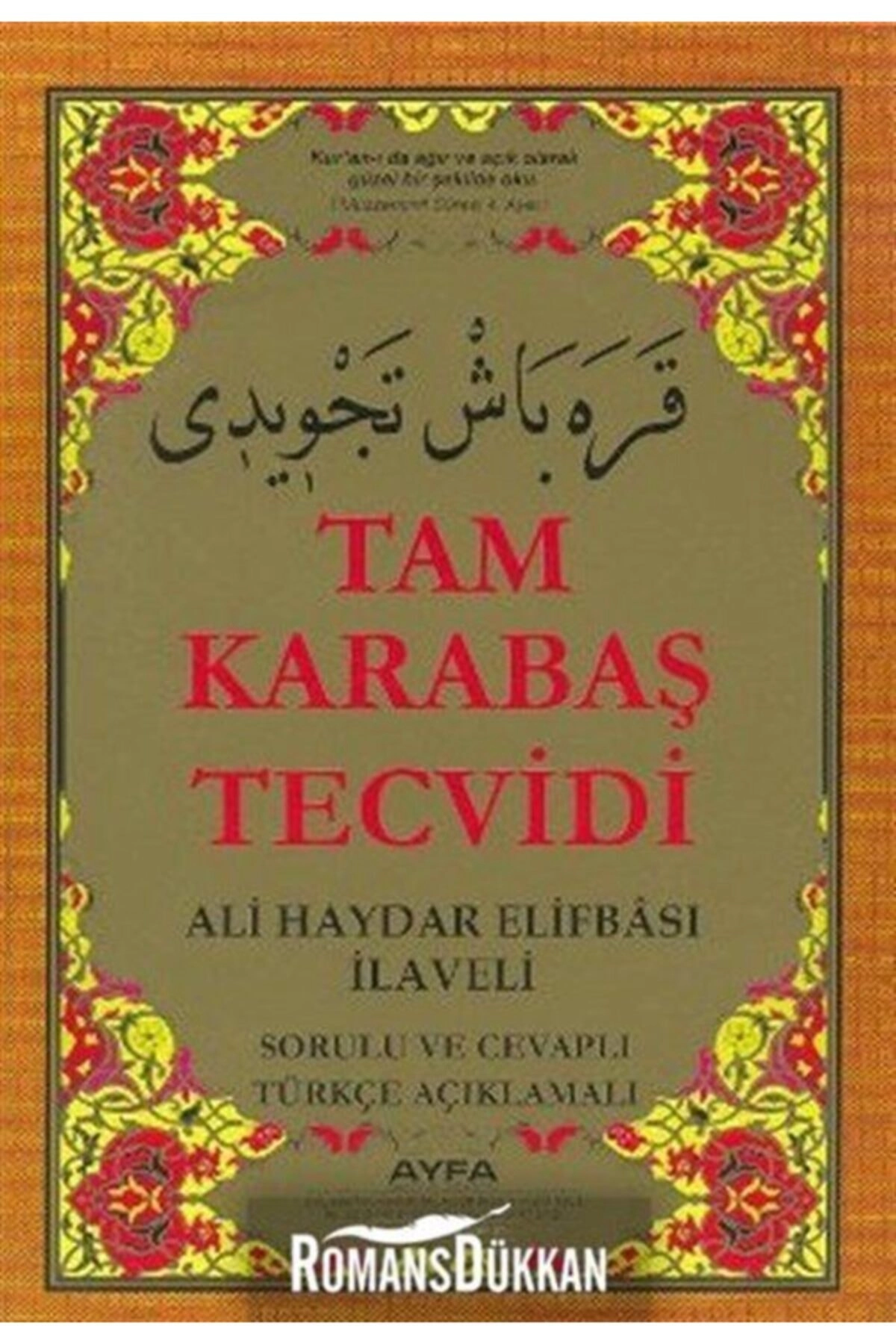 Kur'an I Kerim Elifbası Tam Karabaş Tevcidi Ilaveli Orta Boy Kod 046