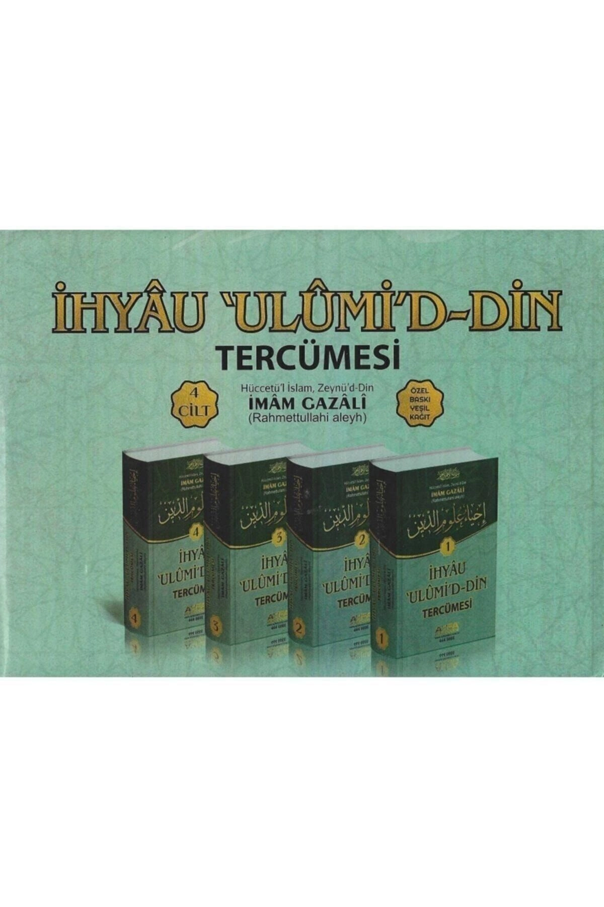 Vatan Kitabevi Ihyau Ulumiddin Imam Gazali 4 Cilt Takım Özel Baskı Yeşil Renk