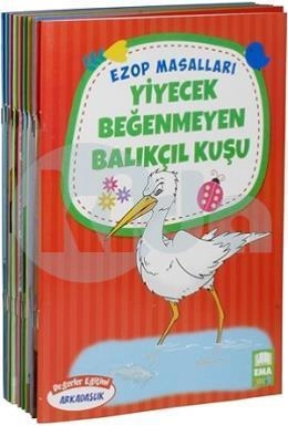 Ezop Masalları 1. Ve 2. Sınıf Düz Yazı Büyük Boy 10 Kitap, Ema Çocuk