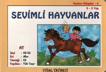 Karton Kitap-6: Sevimli Hayvanlar, 2-5 yaş