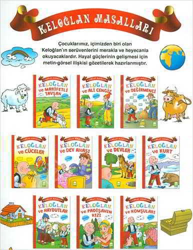 Keloğlan Masalları Büyük Boy 1. ve 2. Sınıflar İçin (10 Kitap)