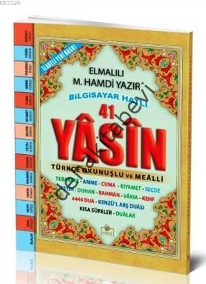 Çanta Boy Türkçe Okunuşlu ve Mealli Yasin-i Şerif (YASİN 004), Merve 2018
