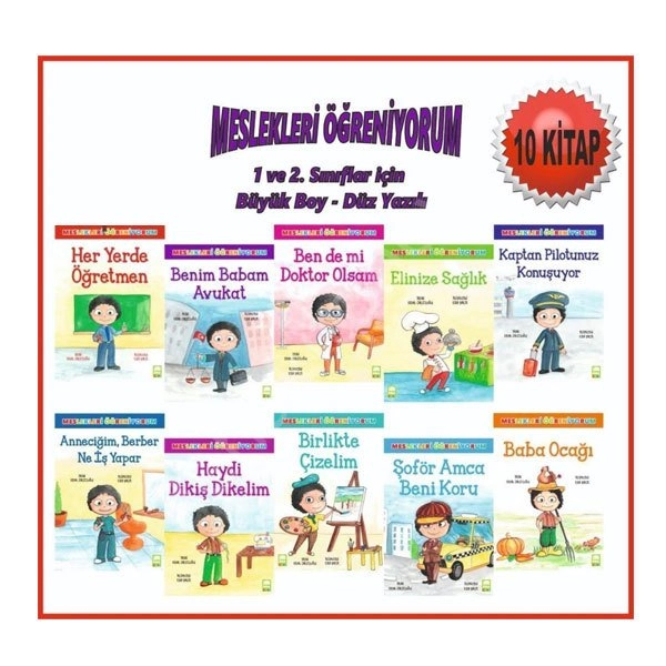 Meslekleri Öğreniyorum 1. Ve 2. Sınıf 10 Kitap