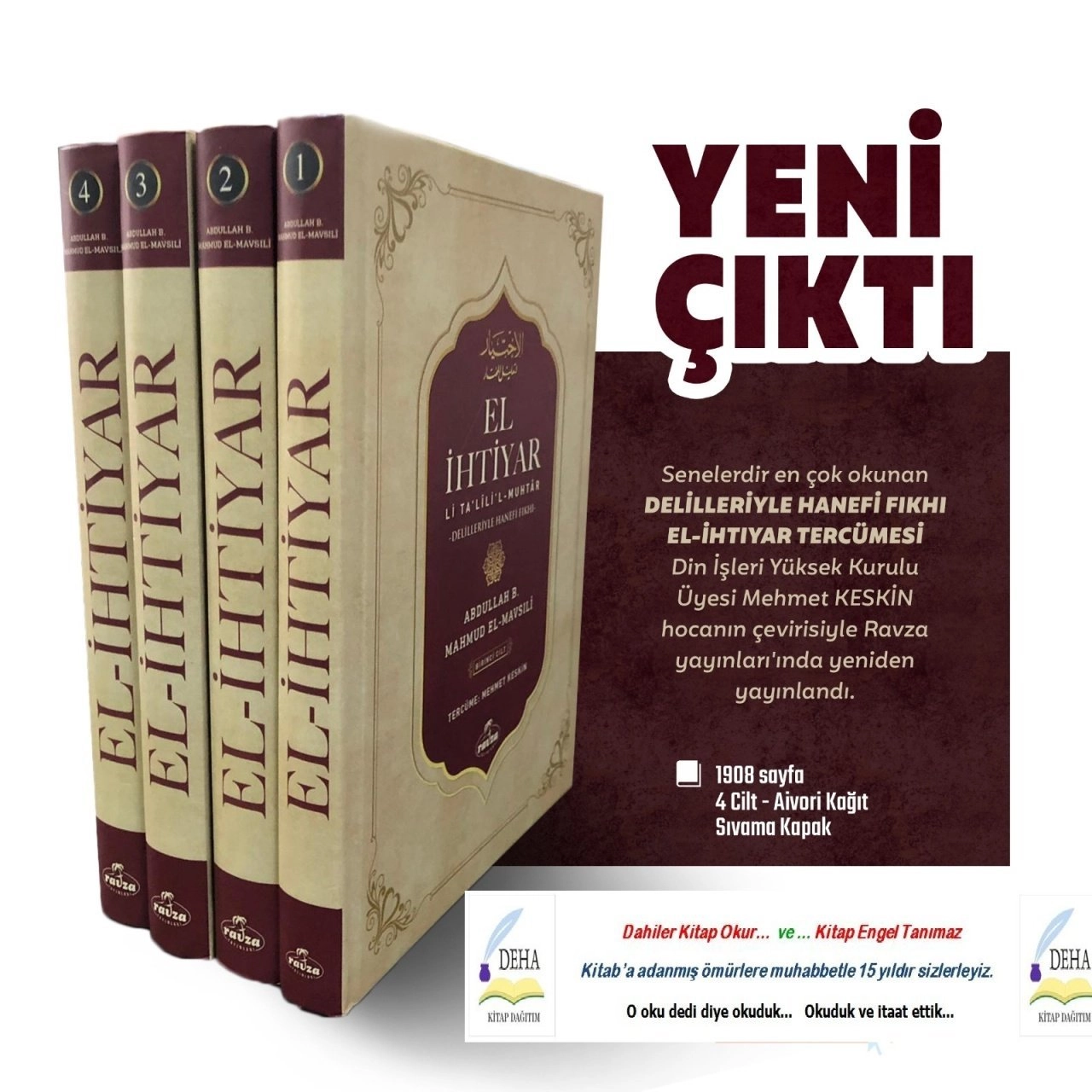 Delilleriyle Hanefi Fıkhı El İhtiyar Tercümesi, 4 Cilt Takım