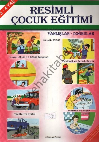 Resimli Çocuk Eğitimi (3-4 Yaş) Yanlışlar Doğrular / Kod:90