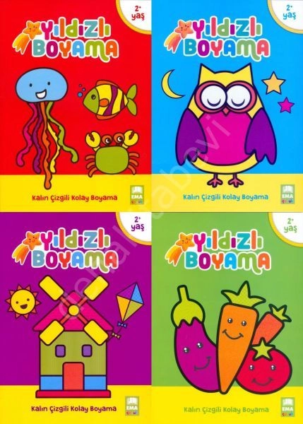 Yıldızlı Boyama 4 Kitap Takım, Ema Çocuk