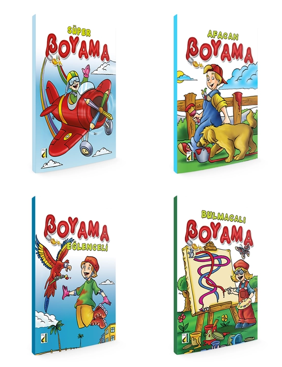 Süper Boyama Serisi (4 Kitap Takım),  Damla Yayınevi