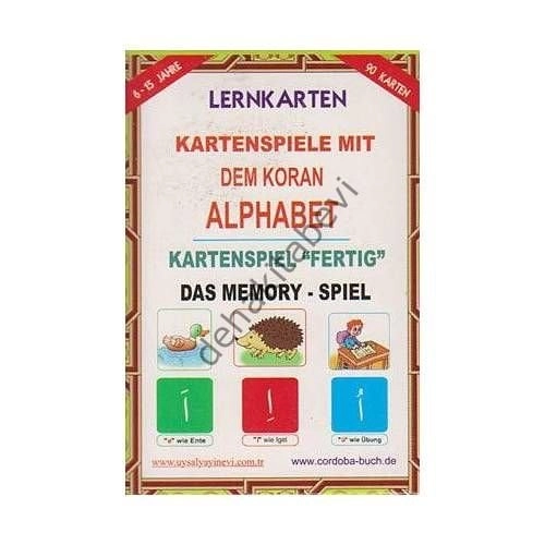 LERNKARTEN- Kartenspiele mit dem Koran Alphabet. 6-15 Jahre, (Tamam Oyunu)