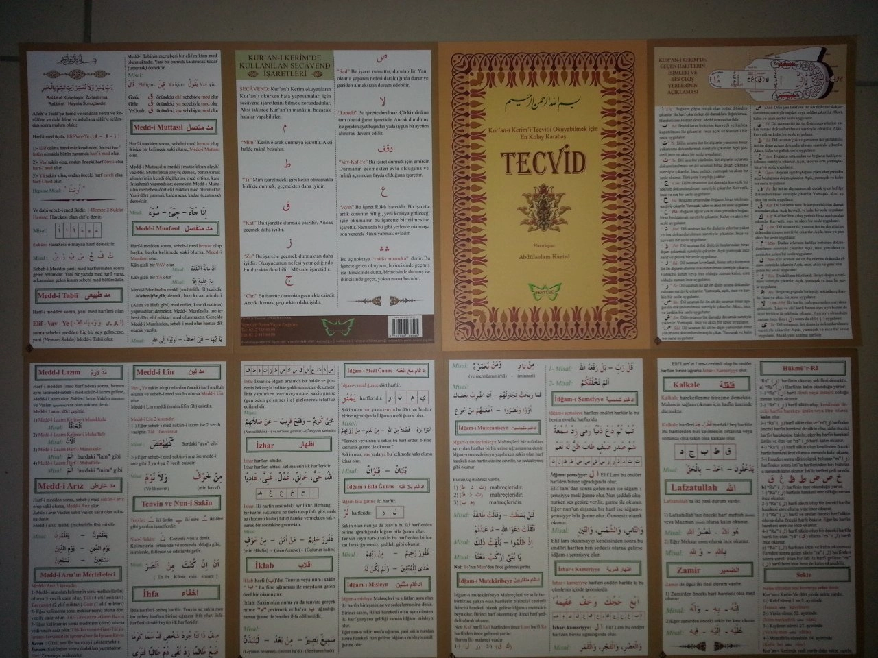 En Kolay Karabaş Tecvidi / 8 sayfa katlanır Karton, Abdusselam Kartal