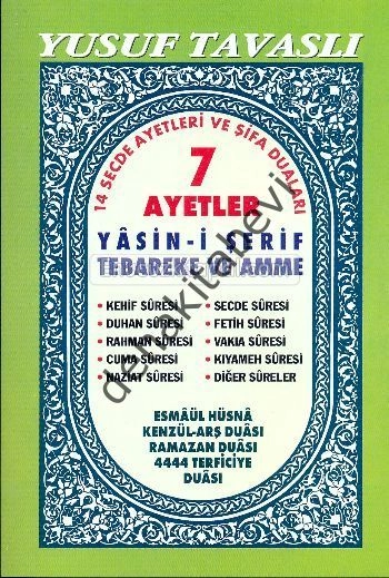 7 Ayetler - Yasin-i Şerif ve Dualar (Dergi Boy), Yusuf Tavaslı