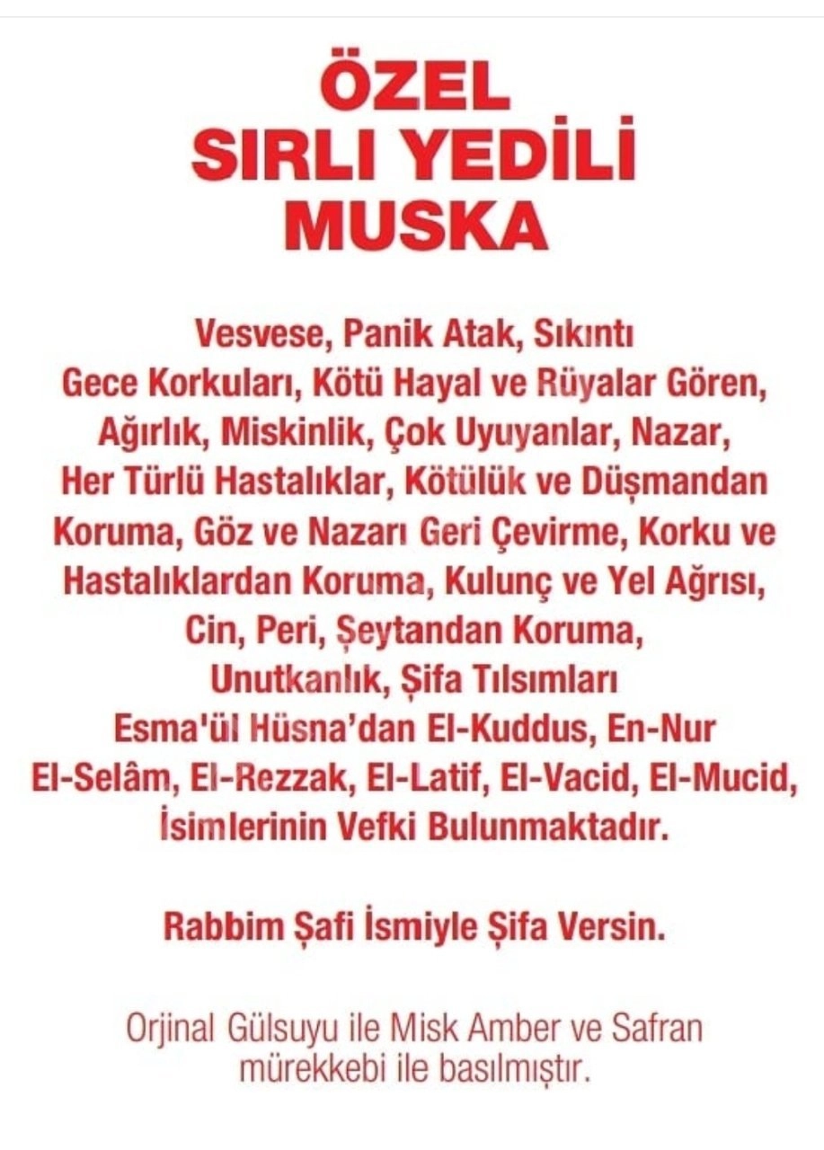 vesvese, panik atak, sıkıntı muskası, özel sırlı yedili muska