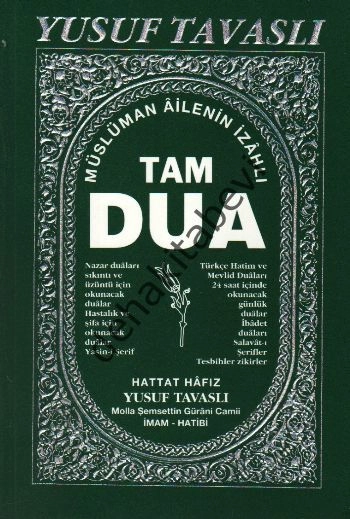 Tam Dua Kitabı (Kod: B04) (İthal Kağıt) Yusuf Tavaslı
