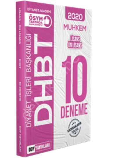 2020 DHBT 2 Muhkem Serisi Lisans-Önlisans Tamamı Çözümlü 10 Deneme, Ddy Yayınları