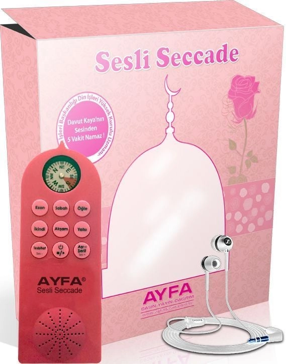 Namaz Kılmayı Öğreten Sesli Seccade (Kulaklıklı) Pembe