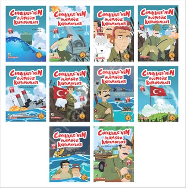 Çanakkale’nin Ölümsüz Kahramanları (10 Kitap), Damla Yayınevi