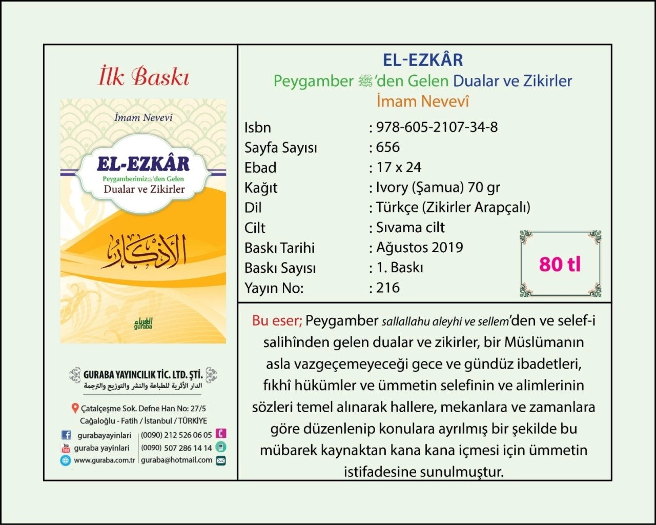 El Ezkar Hz. Peygamber'den Gelen Dualar ve Zikirler