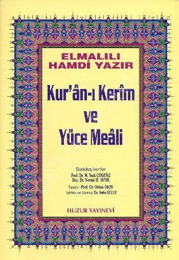 Orta Boy Kuran-ı Kerim ve Yüce Meali, Huzur Yayınevi